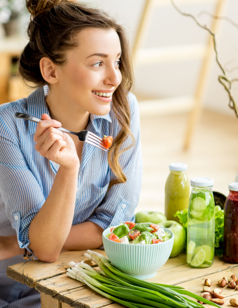 Eating-a-salad